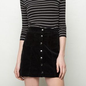 Brandy Melville Corduroy Button Up Skirt